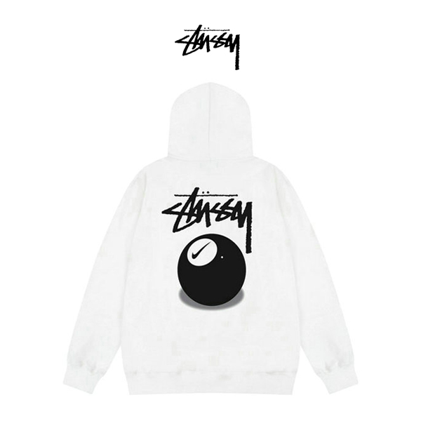 STUSSY Nike 黑8印花拉鏈外套