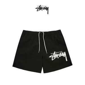 Stussy x Nike 聯名款字母印花 沙灘尼龍短褲